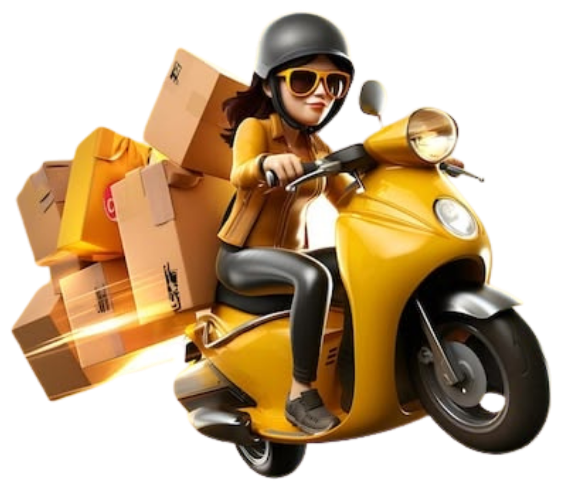 A NoboNG delivery rider with parcels